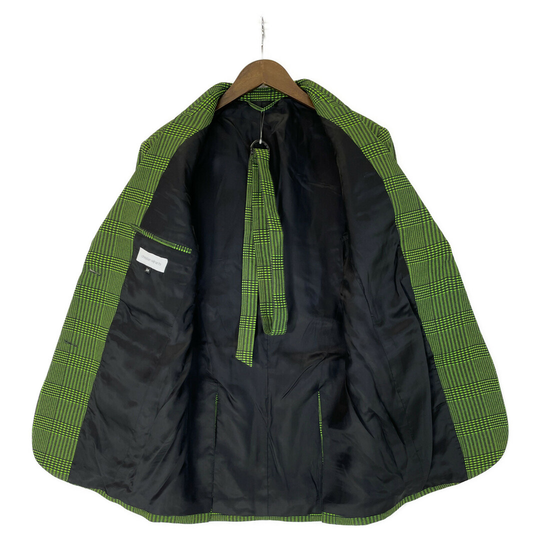 クリスチャンワイナンツ グリーンチェック柄 ベルト付きジャケット 34 レディースのジャケット/アウター(その他)の商品写真