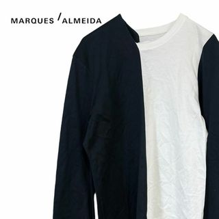 マルケスアルメイダ(MARQUES ALMEIDA)のMARQUES ALMEIDA カットソー　バイカラー　アシメ　S(シャツ)