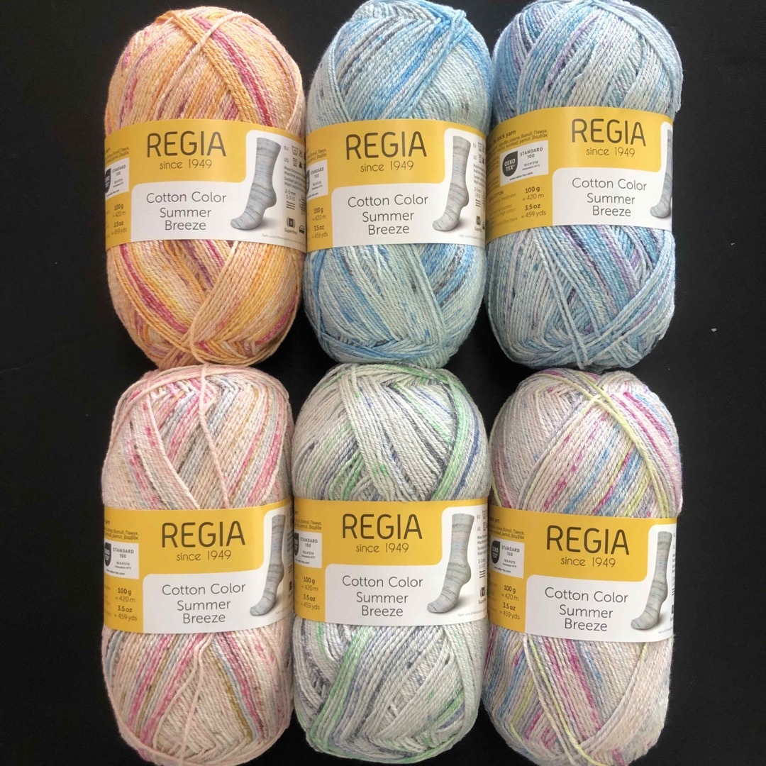 REGIA Cotton Color Summer Breeze 全色6玉セット ハンドメイドの素材/材料(生地/糸)の商品写真