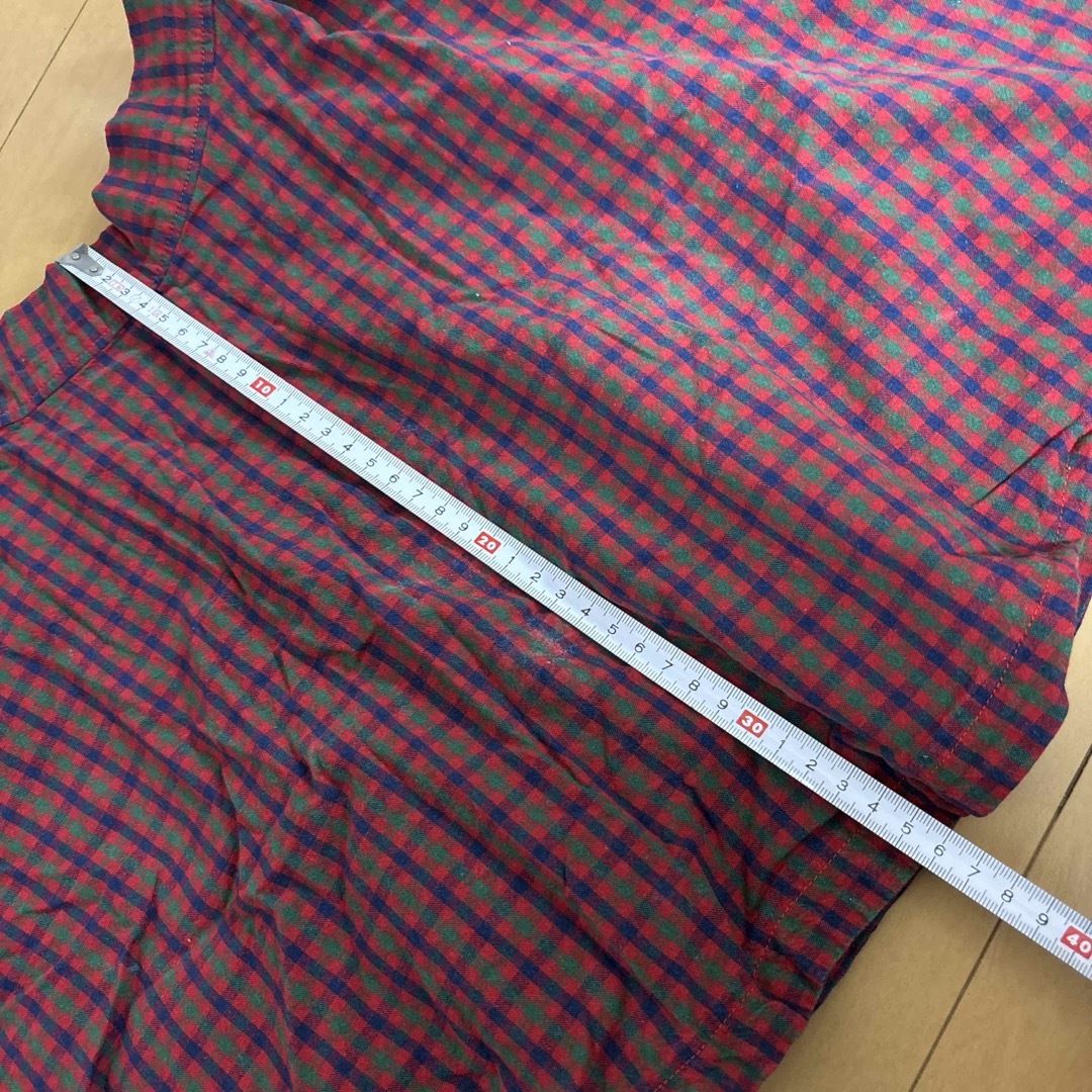 赤チェックのスカート キッズ/ベビー/マタニティのキッズ服女の子用(90cm~)(スカート)の商品写真