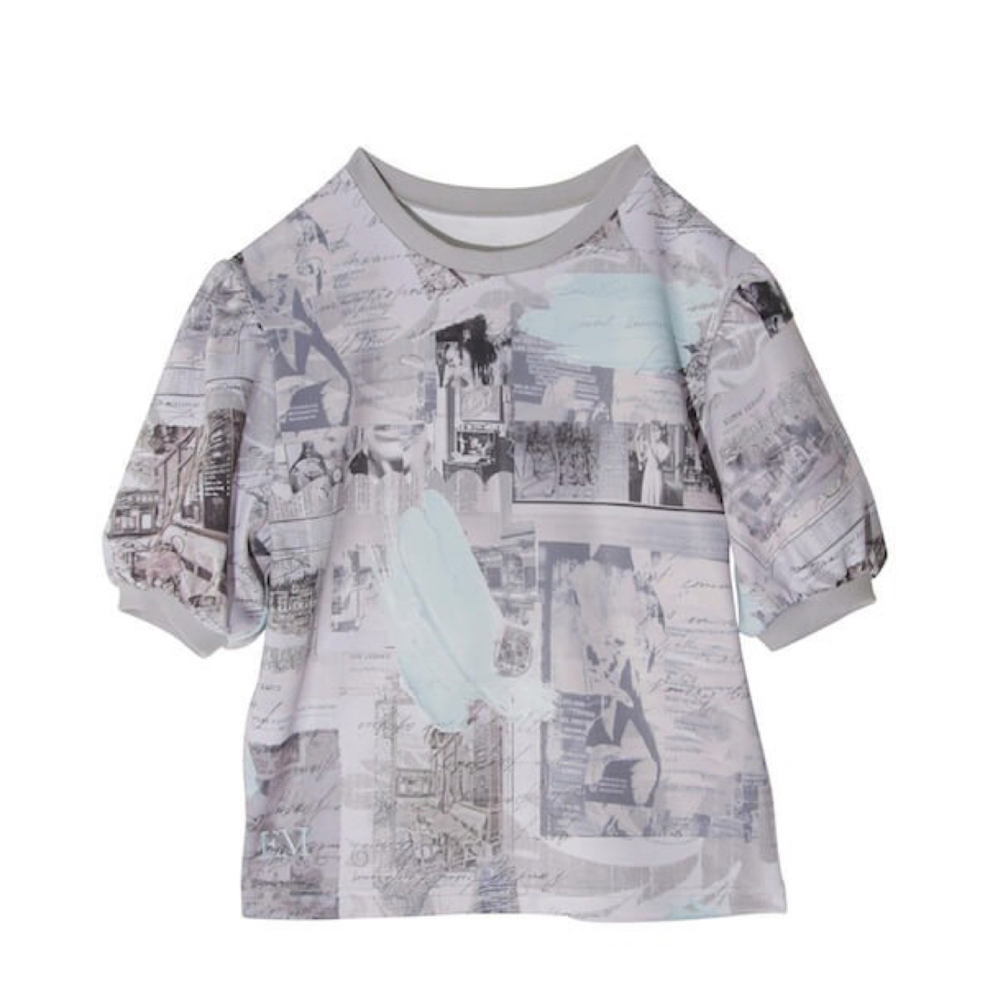 eimy istoire(エイミーイストワール)のeimy Paris art パフスリーブTシャツ メンズのトップス(Tシャツ/カットソー(半袖/袖なし))の商品写真
