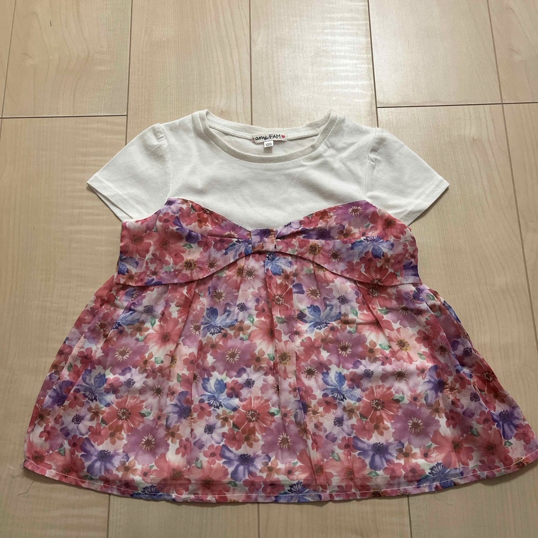 anyFAM(エニィファム)のanyFAM 120cm  Tシャツ キッズ/ベビー/マタニティのキッズ服女の子用(90cm~)(Tシャツ/カットソー)の商品写真