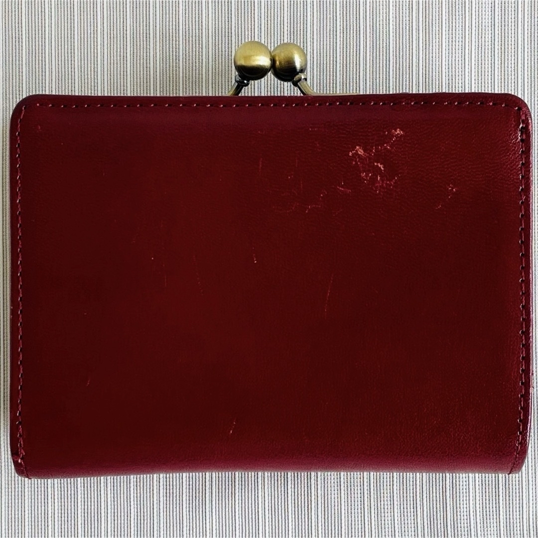 がま口財布 イタリアンレザー 牛革 がま口 財布 ミドルウォレット 革小物 レディースのファッション小物(財布)の商品写真