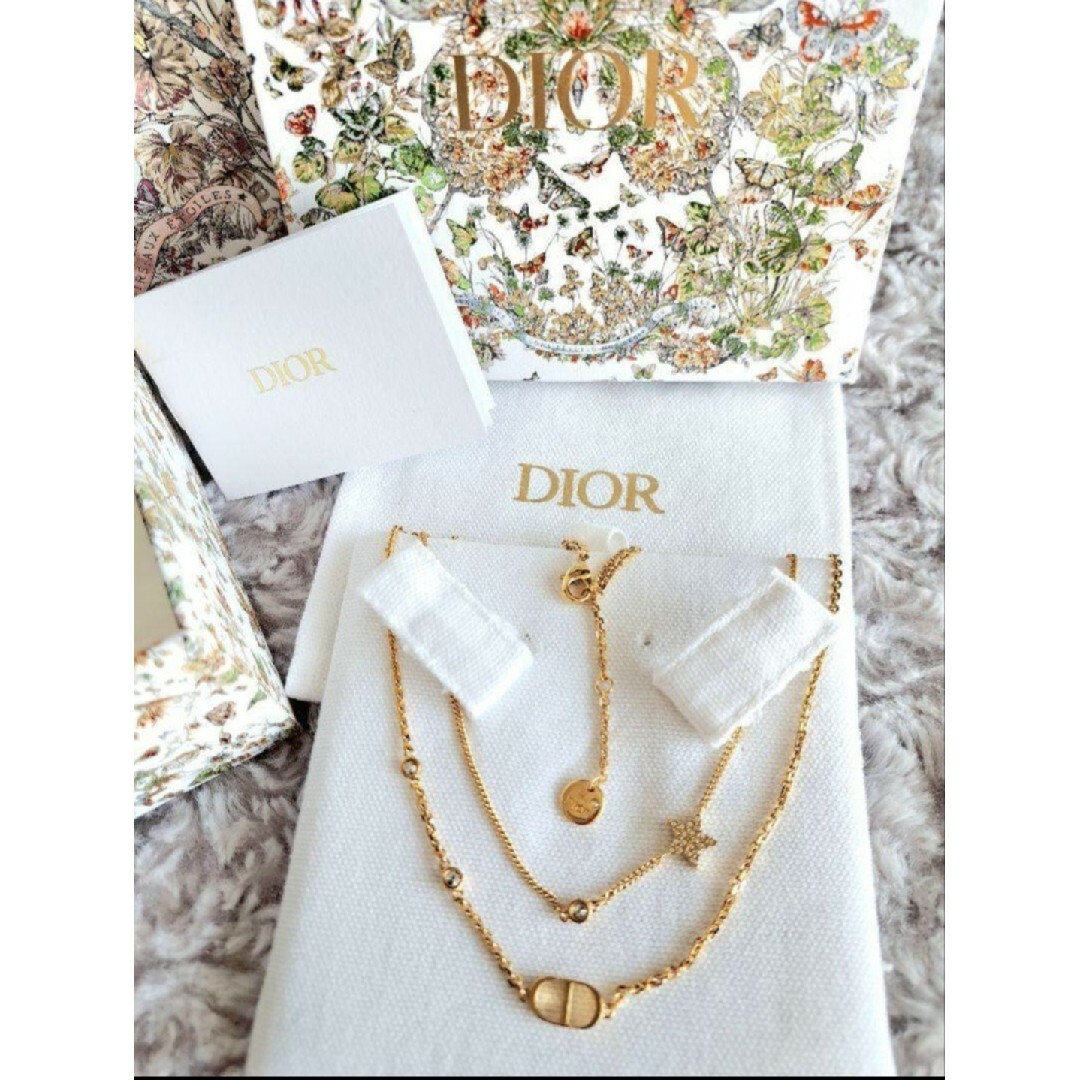 Christian Dior(クリスチャンディオール)の現行品 新品未使用 Dior ディオール Petit CD ダブル ネックレス レディースのアクセサリー(ネックレス)の商品写真