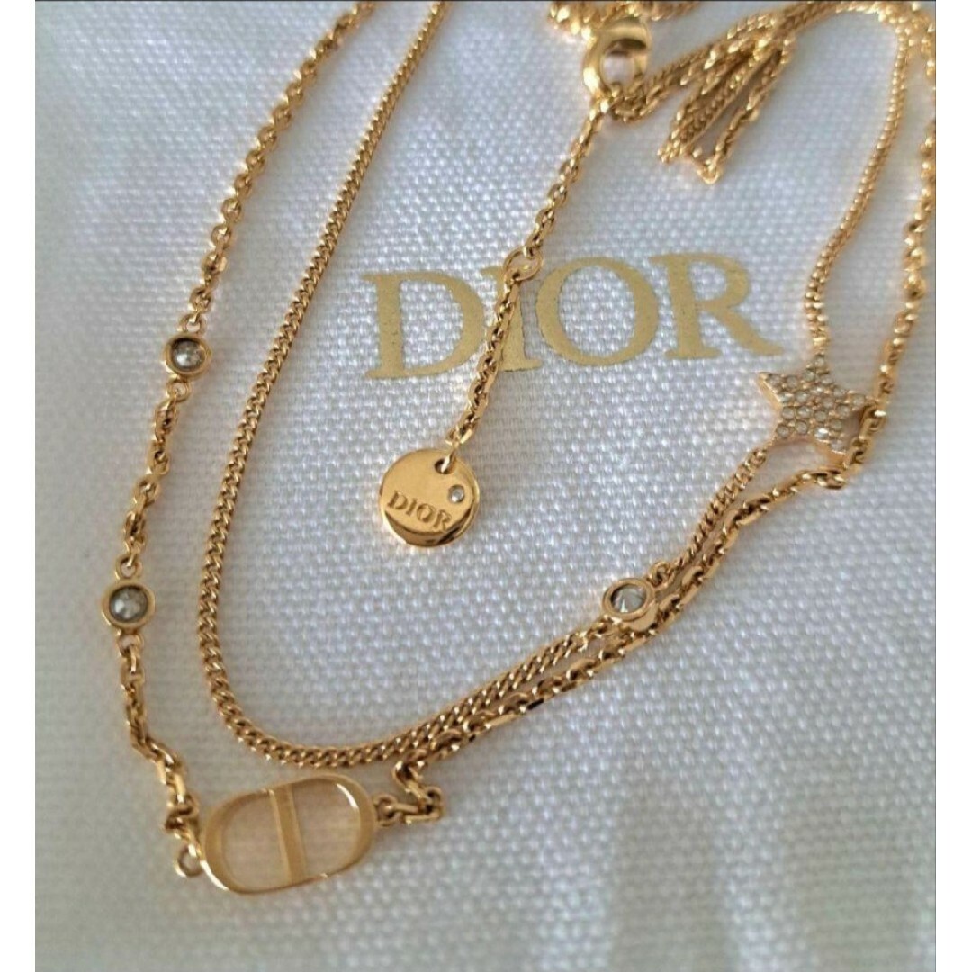 Christian Dior(クリスチャンディオール)の現行品 新品未使用 Dior ディオール Petit CD ダブル ネックレス レディースのアクセサリー(ネックレス)の商品写真