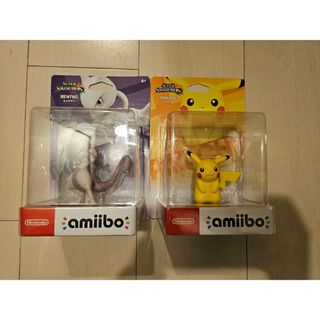 amiibo 2点 ピカチュウ ミュウツー(キャラクターグッズ)