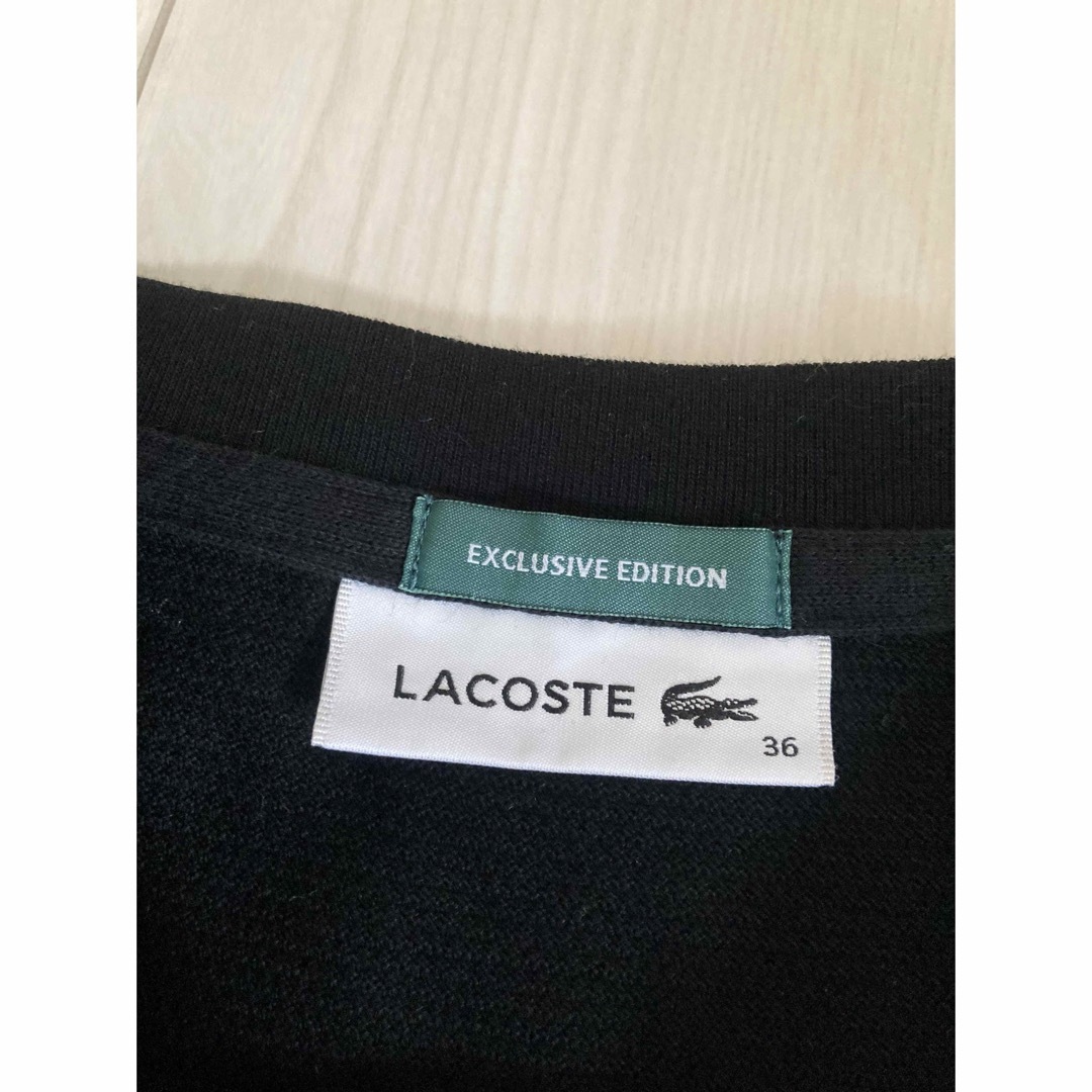 LACOSTE(ラコステ)のラコステ コラボ ビックシルエットシャツ黒 レディースのトップス(Tシャツ(半袖/袖なし))の商品写真