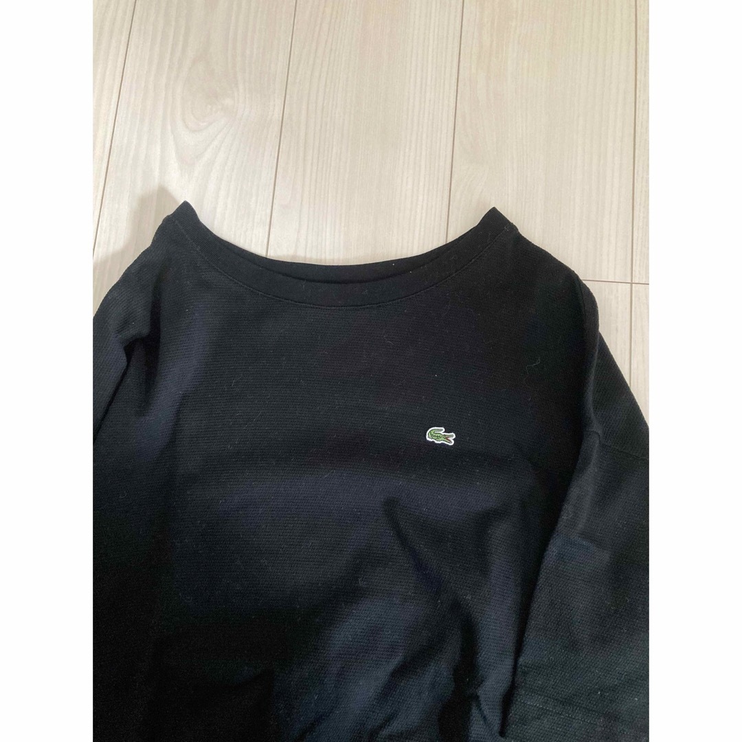 LACOSTE(ラコステ)のラコステ コラボ ビックシルエットシャツ黒 レディースのトップス(Tシャツ(半袖/袖なし))の商品写真