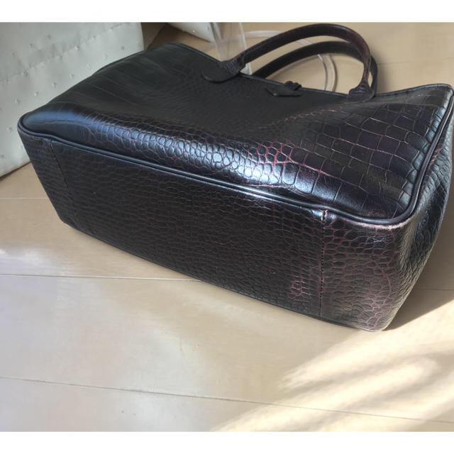 LONGCHAMP(ロンシャン)のLONGCHAMPロゾ型押（クロコ調）トートバッグ レディースのバッグ(トートバッグ)の商品写真