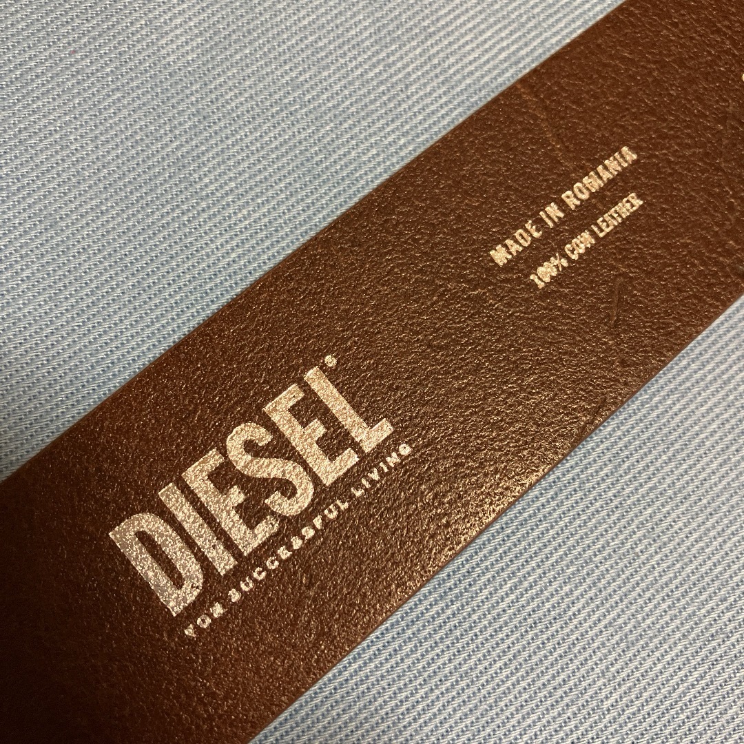 DIESEL(ディーゼル)の洗練されたデザイン DIESEL　Dロゴベルト　B -1DR　ブラウン　105 メンズのファッション小物(ベルト)の商品写真