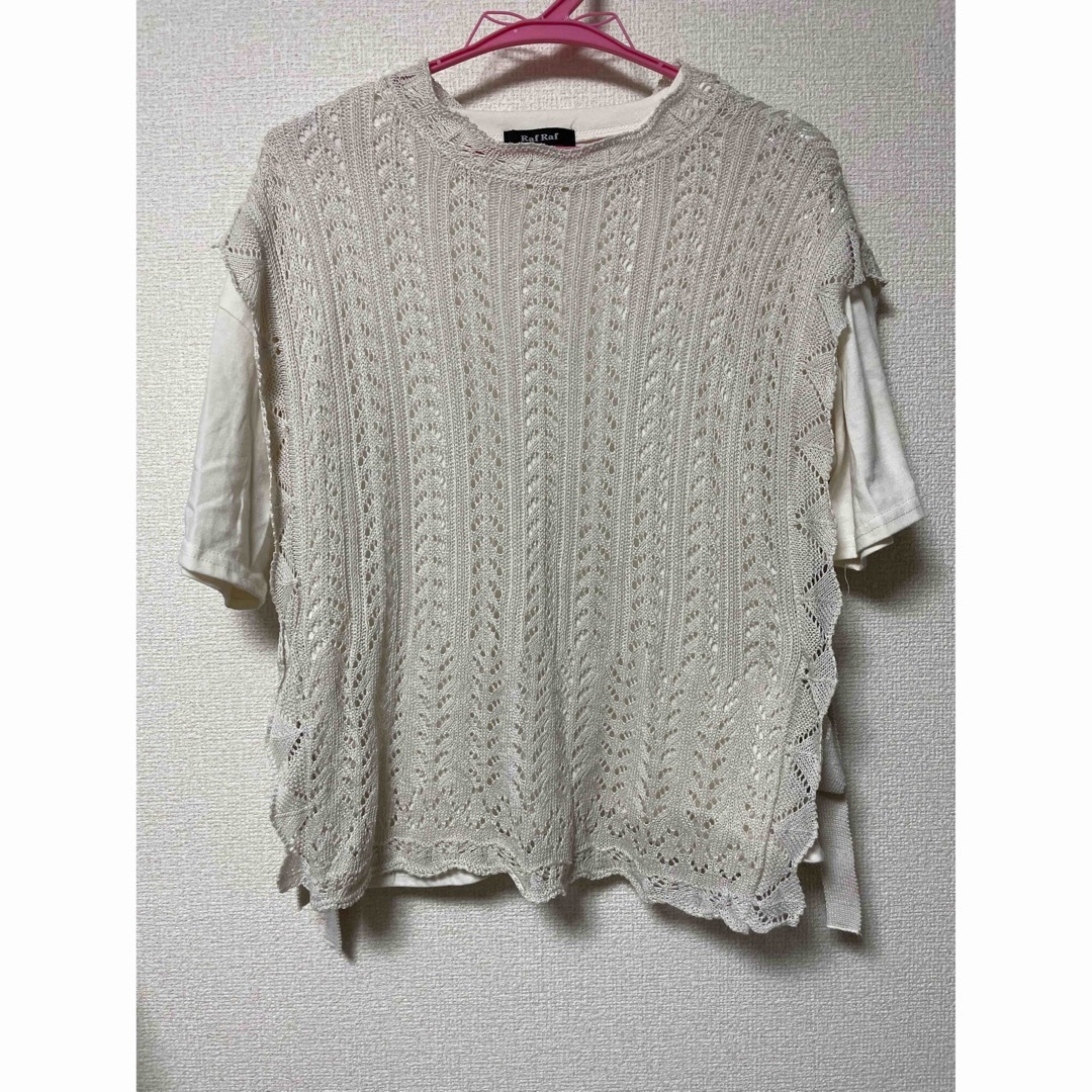 ニットベスト　Tシャツセット レディースのトップス(Tシャツ(半袖/袖なし))の商品写真