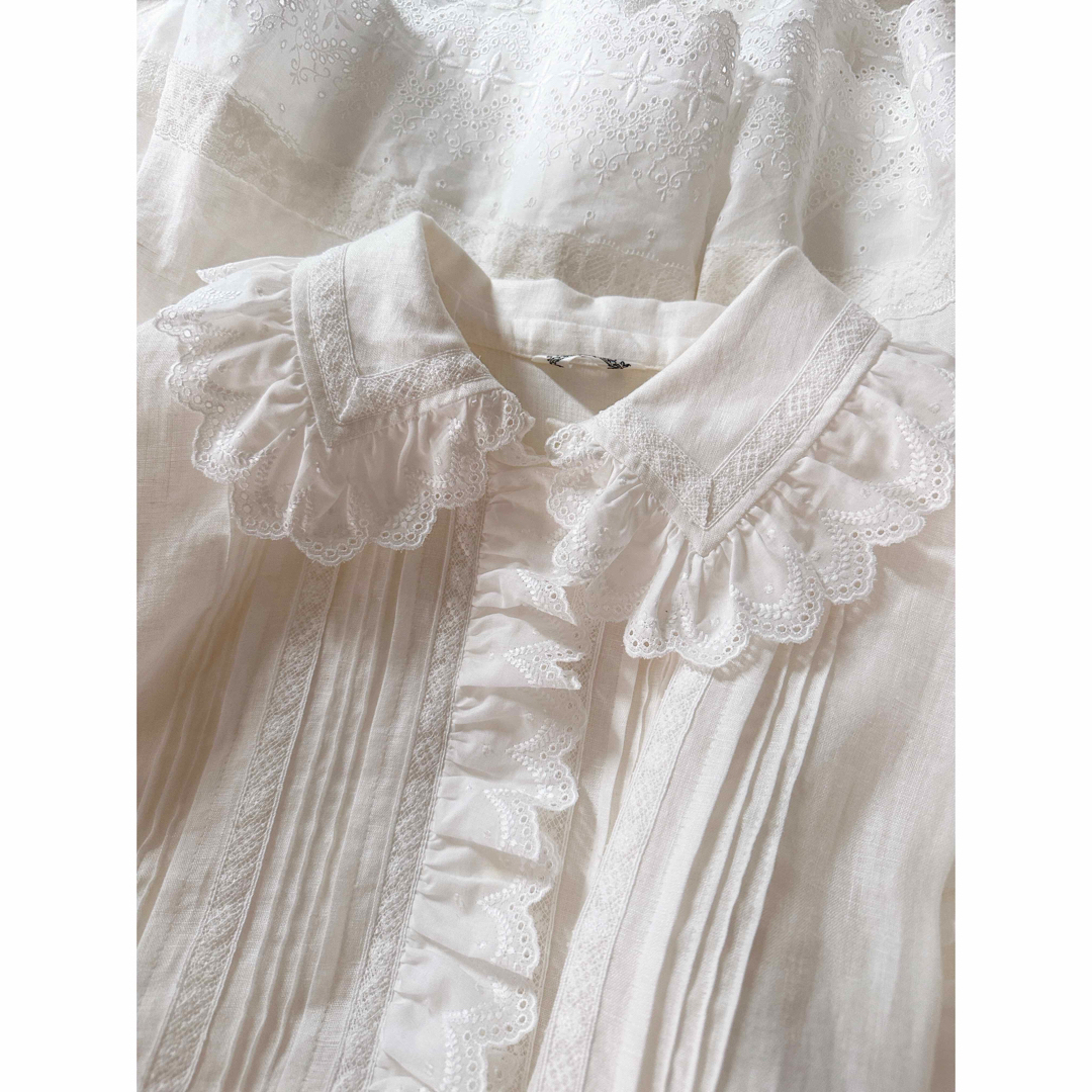 Victorian maiden(ヴィクトリアンメイデン)のセラフィム　SERAPHIM ティアードドレス　ワンピース　ホワイト レディースのワンピース(ひざ丈ワンピース)の商品写真