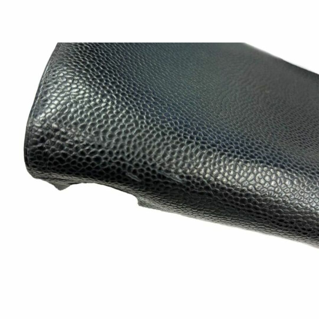 CHANEL(シャネル)のシャネル CHANEL キャビアスキン 二つ折り 長財布 がま口 レザー ブラック A13498 ココマーク ヴィンテージ VLP 90230615 レディースのファッション小物(財布)の商品写真