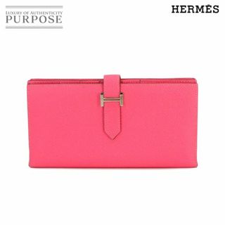 エルメス(Hermes)の新品同様 エルメス HERMES ベアンスフレ 二つ折り 長財布 エプソン ローズアザレ X刻印 シルバー 金具 VLP 90231355(財布)