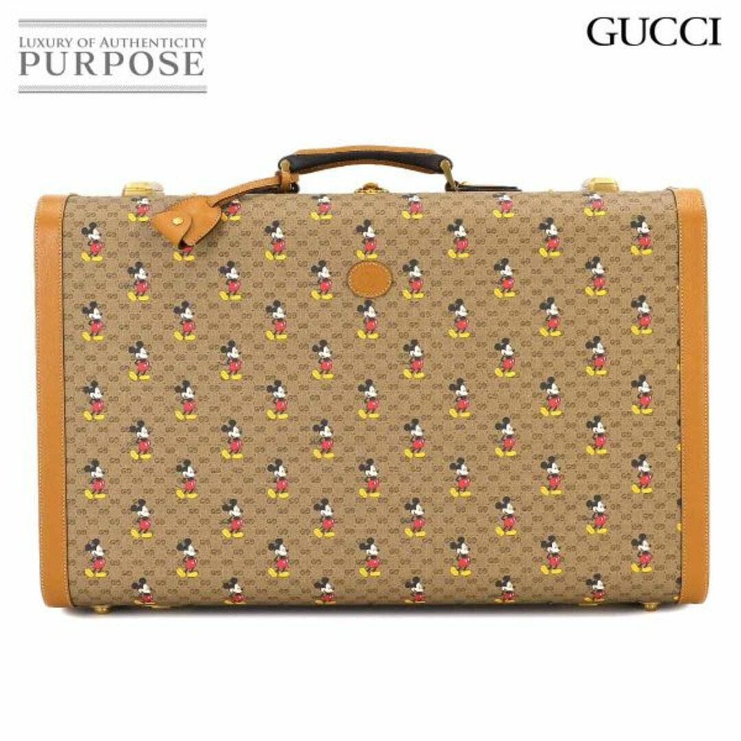 Gucci(グッチ)の未使用 展示品 グッチ GUCCI ディズニー ミッキー ミニGGスプリーム トランクケース ブラウン 602675 ゴールド 金具 VLP 90231700 レディースのバッグ(スーツケース/キャリーバッグ)の商品写真