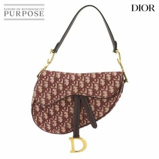 クリスチャンディオール(Christian Dior)のクリスチャン ディオール Christian Dior オブリーク サドル ハンド バッグ キャンバス レザー ボルドー M0446CTZQ VLP 90231758(ハンドバッグ)