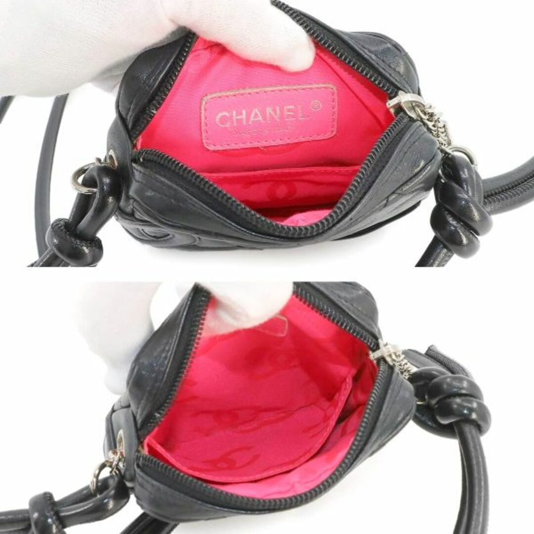 CHANEL(シャネル)の新品同様 シャネル CHANEL カンボンライン スモール ポシェット ショルダー バッグ レザー ブラック A25177 VLP 90231771 レディースのバッグ(ショルダーバッグ)の商品写真