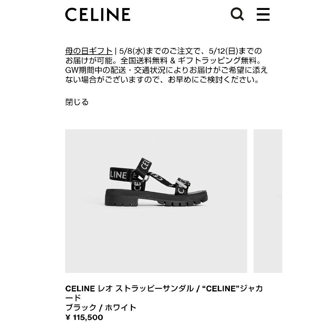 celine(セリーヌ)の【CELINE】セリーヌ レオ ストラッピー サンダル (44サイズ) メンズの靴/シューズ(サンダル)の商品写真