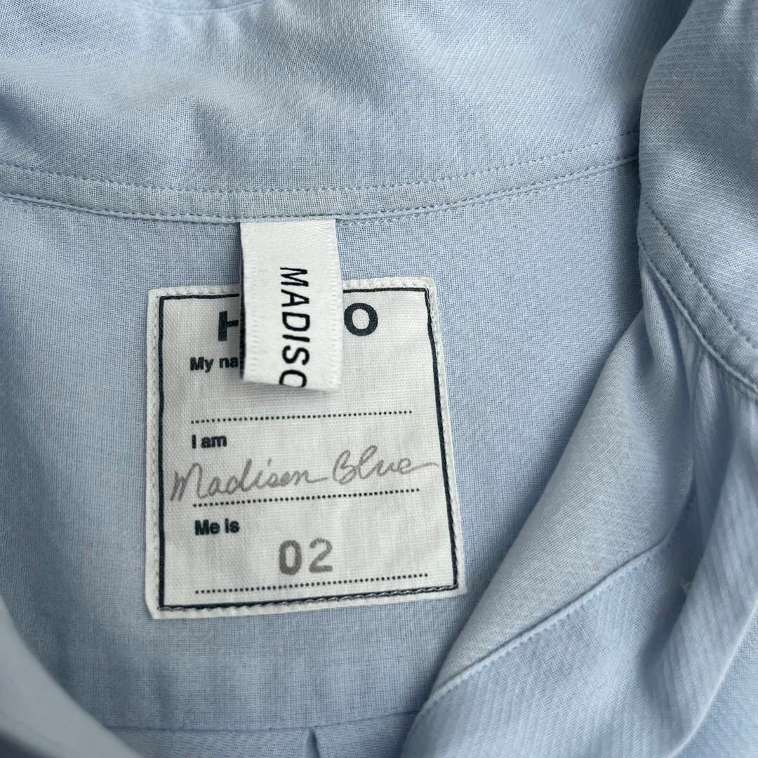 MADISONBLUE(マディソンブルー)のマディソンブルー＊コットンマダムシャツ　薄手　刺繍　ライトブルー　02 レディースのトップス(シャツ/ブラウス(長袖/七分))の商品写真