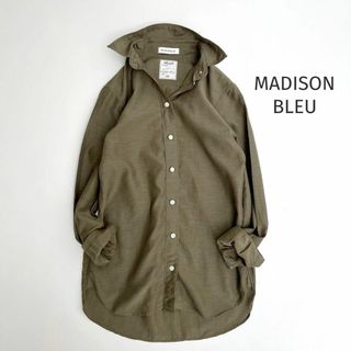 マディソンブルー(MADISONBLUE)のマディソンブルー＊マダムシャツ　キュプラ　コットン　リネン　カーキ　00(シャツ/ブラウス(長袖/七分))