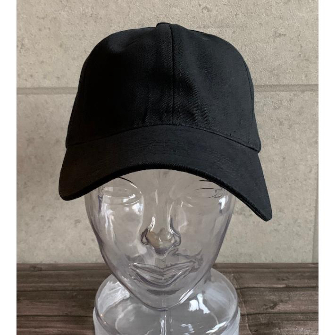 送料込 帽子 特価 コットン キャップ シンプル 深め 通年 男女兼用 定番 黒 レディースの帽子(キャップ)の商品写真