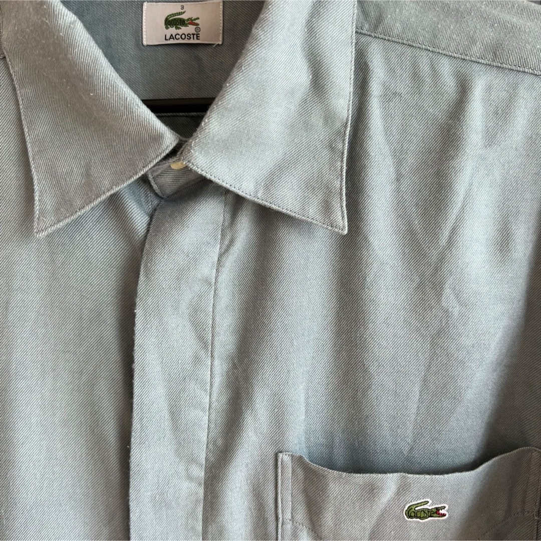 LACOSTE(ラコステ)のラコステ シャツ 長袖 グリーン サイズ3 M L Lacoste メンズのトップス(シャツ)の商品写真