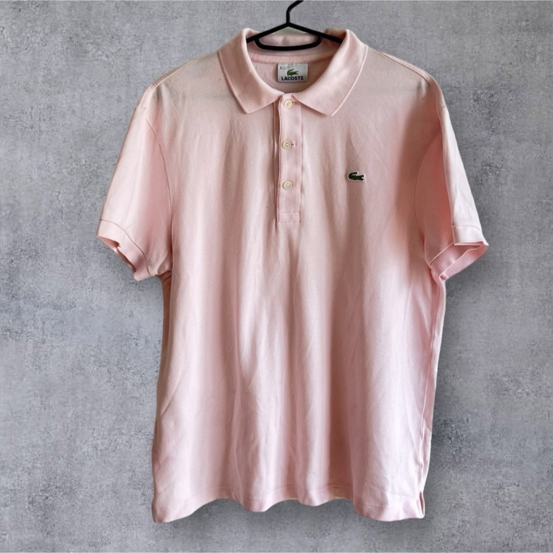 LACOSTE(ラコステ)のラコステ ポロシャツ 半袖 ピンク サイズ5 L〜XL Lacoste メンズのトップス(ポロシャツ)の商品写真