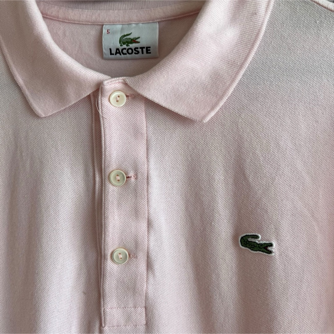 LACOSTE(ラコステ)のラコステ ポロシャツ 半袖 ピンク サイズ5 L〜XL Lacoste メンズのトップス(ポロシャツ)の商品写真