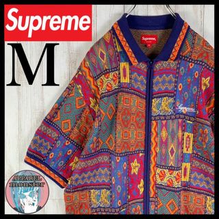 シュプリーム(Supreme)の【即完売モデル】シュプリーム 総柄 エスニック M 希少デザイン ジップシャツ(シャツ)