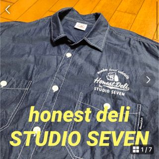 ジーユー(GU)の美品　スタジオセブン honest deli半袖シャツ　L(シャツ)