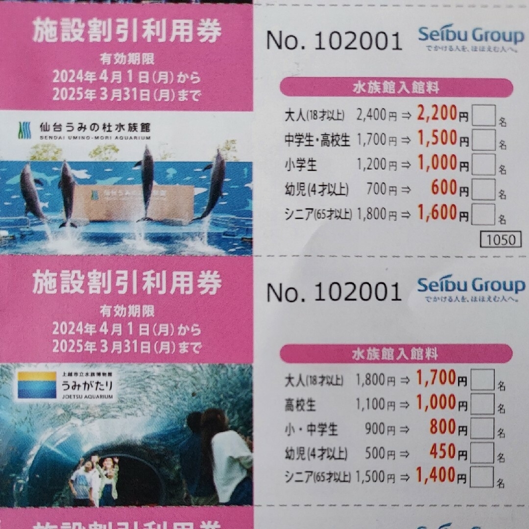 水族館　アクアパーク　割引券 チケットの施設利用券(水族館)の商品写真