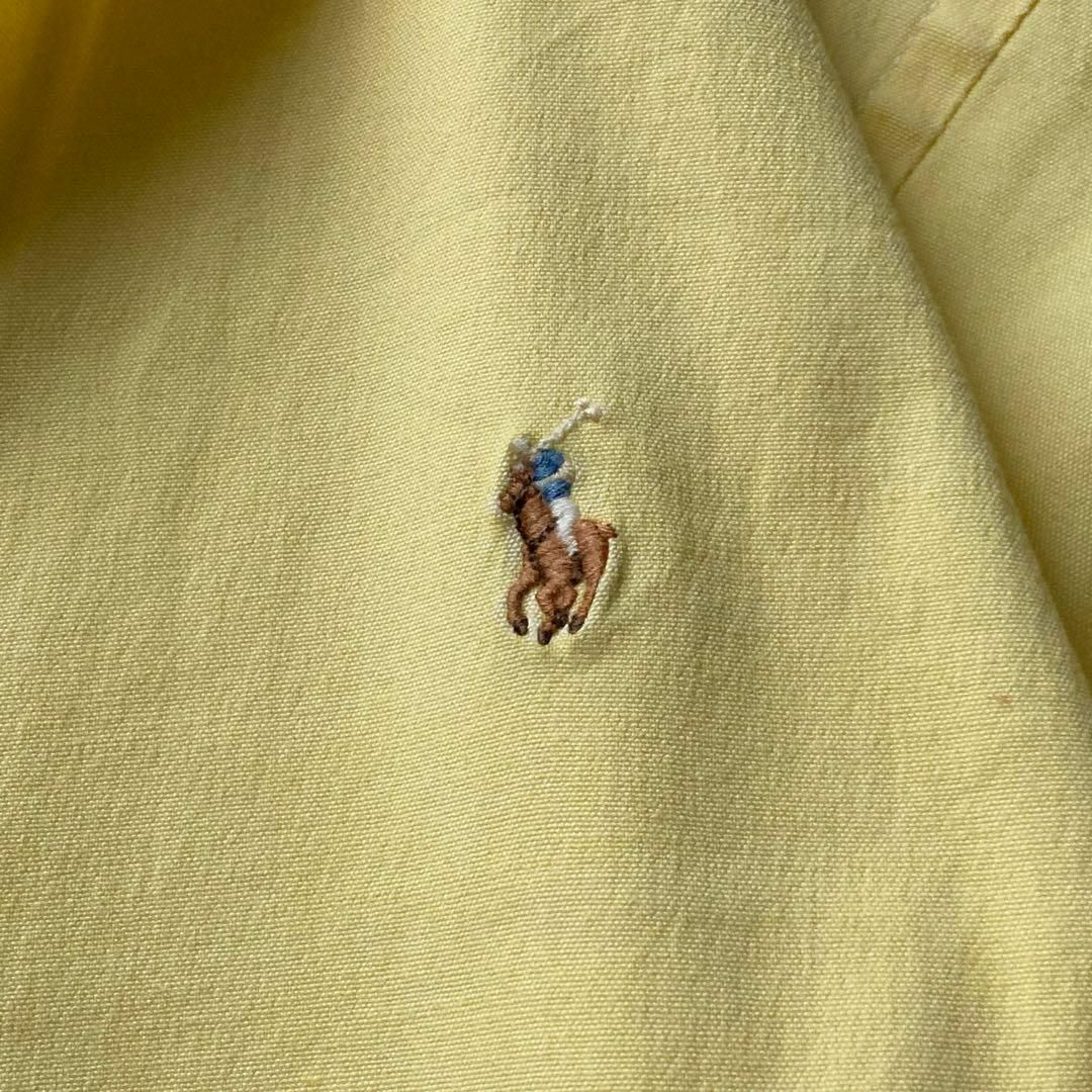 Ralph Lauren(ラルフローレン)のラルフローレン　半袖BDシャツ　ブラウス　ストレッチコットン　ロゴ刺繍　イエロー レディースのトップス(シャツ/ブラウス(半袖/袖なし))の商品写真