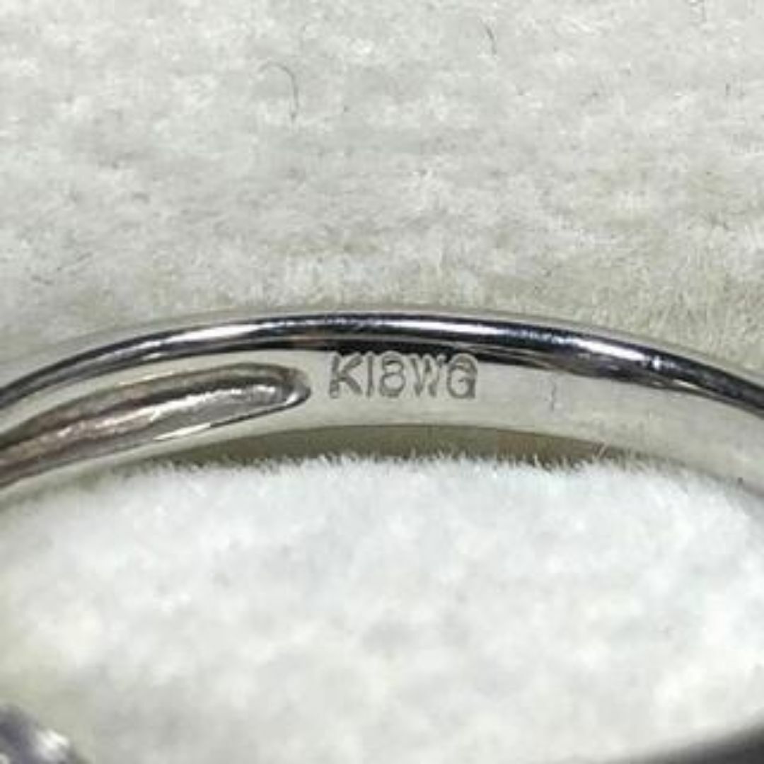 K18WG　天然タンザナイト　ダイヤ　指輪 レディースのアクセサリー(リング(指輪))の商品写真