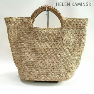 HELEN KAMINSKI レザーハンドル ラフィア トート バッグ