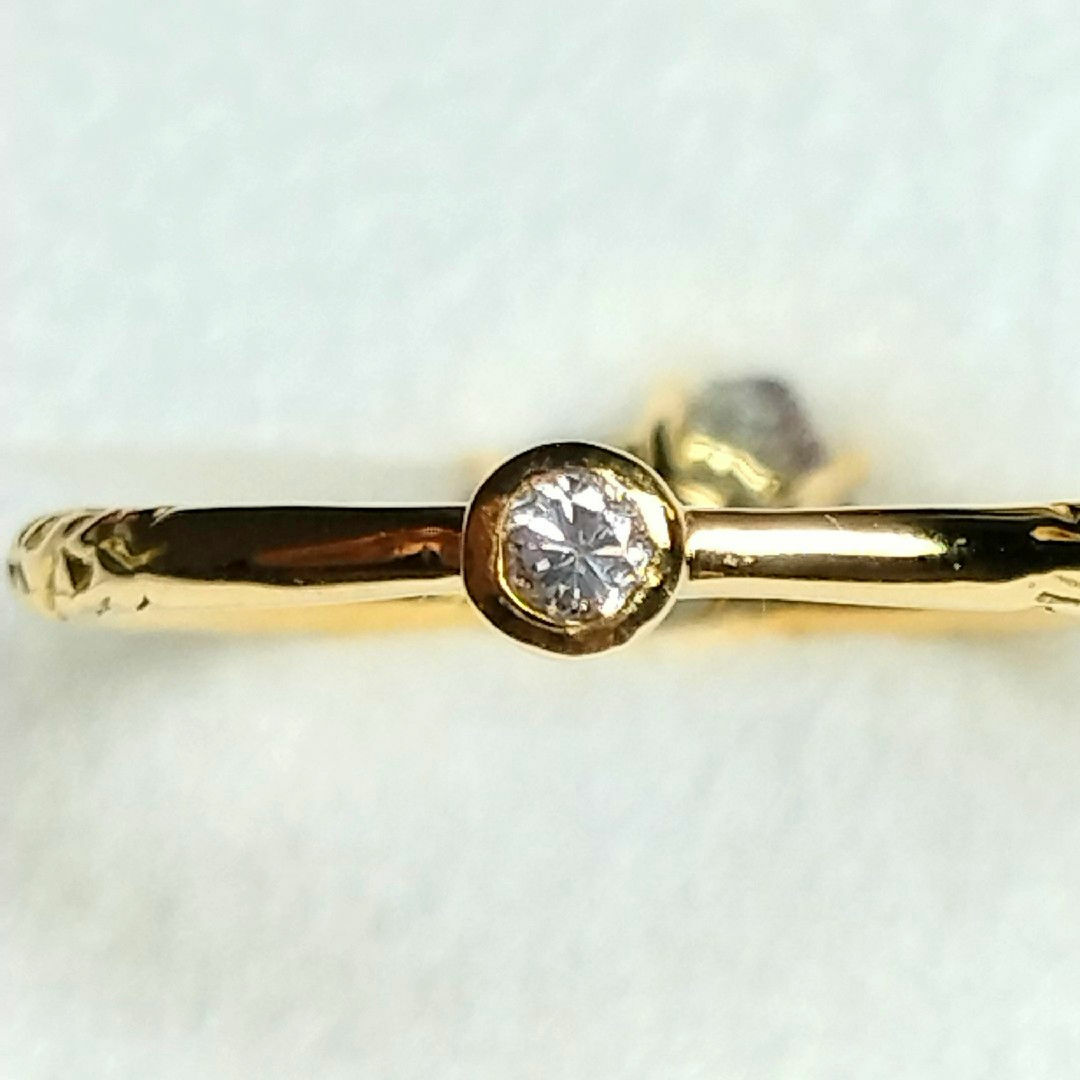 アレキサンドライト、ピンクダイヤモンド　リングk18 レディースのアクセサリー(リング(指輪))の商品写真
