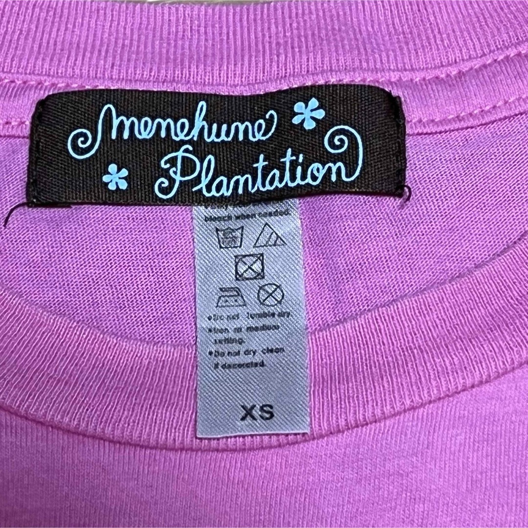 【美品】メネフネプランテーション Tシャツ ピンク XS レディースのトップス(Tシャツ(半袖/袖なし))の商品写真