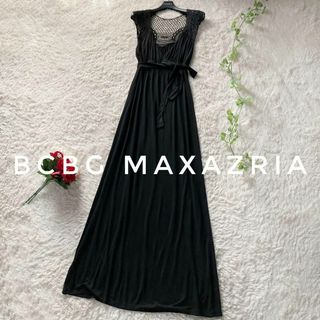 ビーシービージーマックスアズリア(BCBGMAXAZRIA)のBCBG MAXAZRIA　ロングワンピース　マキシ丈　レース　フォーマル　M(ロングワンピース/マキシワンピース)