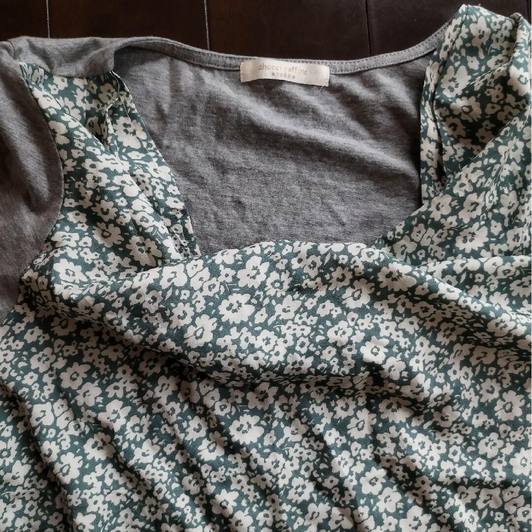 chocol raffine robe(ショコラフィネローブ)のショコラフィネローブ　ロング丈カットソー レディースのトップス(Tシャツ(半袖/袖なし))の商品写真