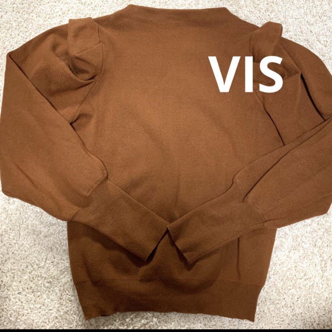 ViS(ヴィス)のビス　ニット　ボートネック　ブラウン　VIS レディースのトップス(ニット/セーター)の商品写真
