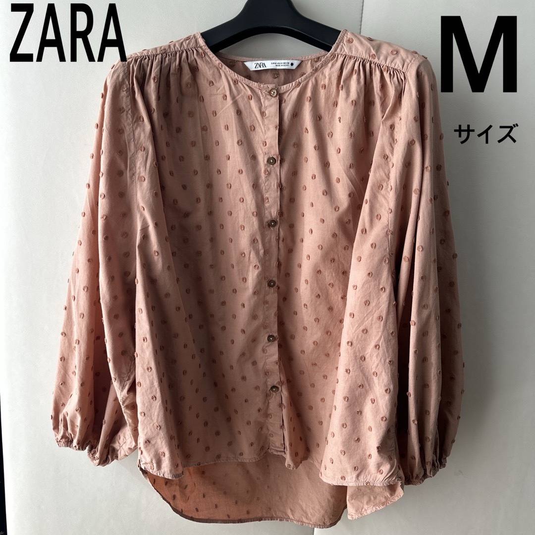 ZARA(ザラ)のZARA ザラ トップス ブラウス チュニック シャツ オレンジブラウン M レディースのトップス(シャツ/ブラウス(長袖/七分))の商品写真