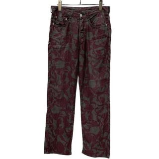 ドリスヴァンノッテン(DRIES VAN NOTEN)のDRIES VAN NOTEN 02SS 製品染めリネン5ポケットフローラルパンツ 総柄 花柄 植物 Archive 00s ライカ ジーンズ(その他)