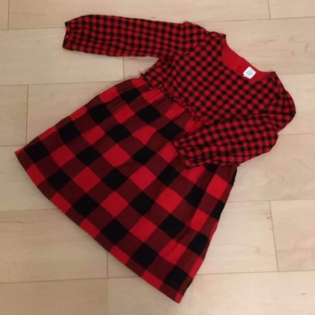 babyGAP(ベビーギャップ)のbaby GAP☆チェック ワンピース 110cm キッズ/ベビー/マタニティのキッズ服女の子用(90cm~)(ワンピース)の商品写真