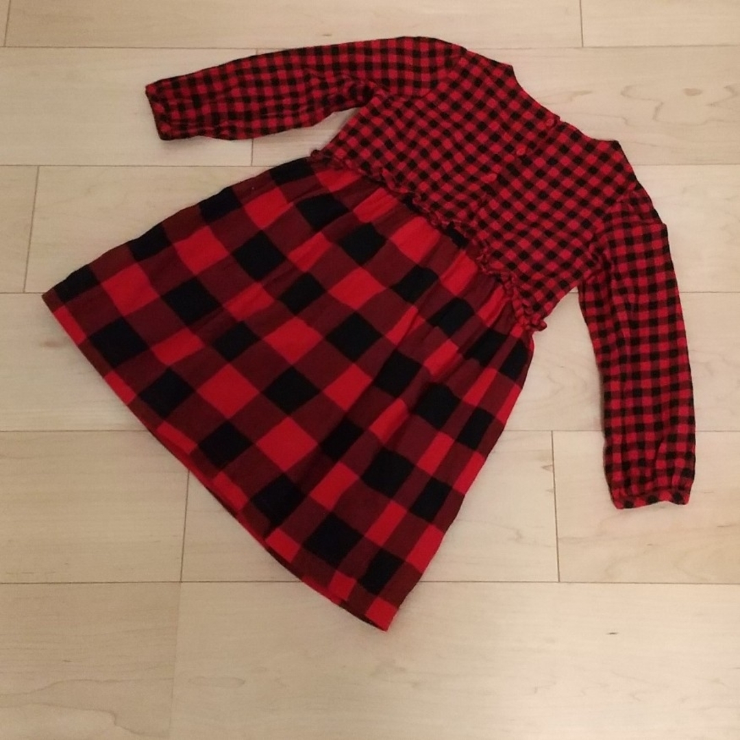 babyGAP(ベビーギャップ)のbaby GAP☆チェック ワンピース 110cm キッズ/ベビー/マタニティのキッズ服女の子用(90cm~)(ワンピース)の商品写真