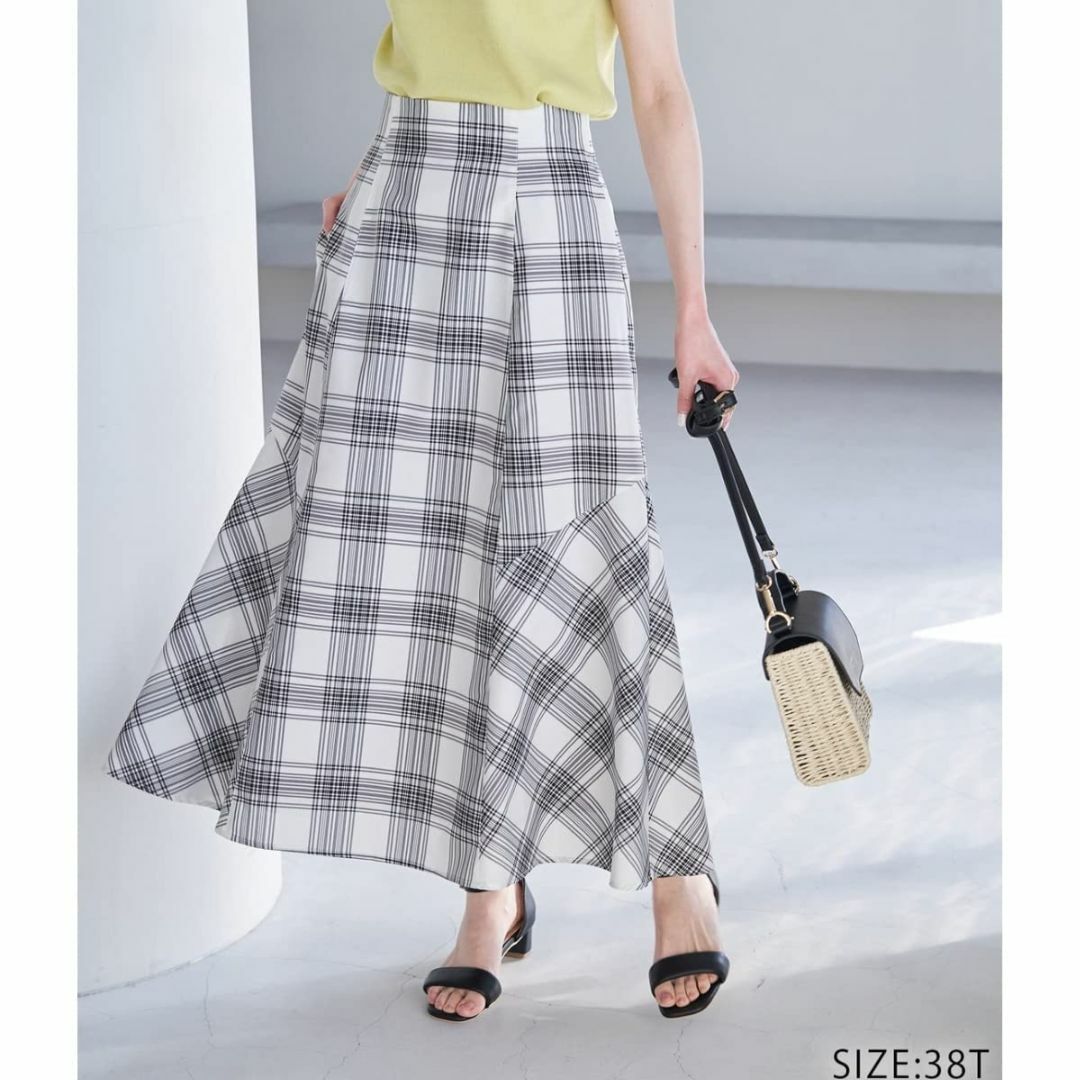 【色: オレンジ (70)】[ロペピクニック] スカート 着丈が選べる/チェック レディースのファッション小物(その他)の商品写真