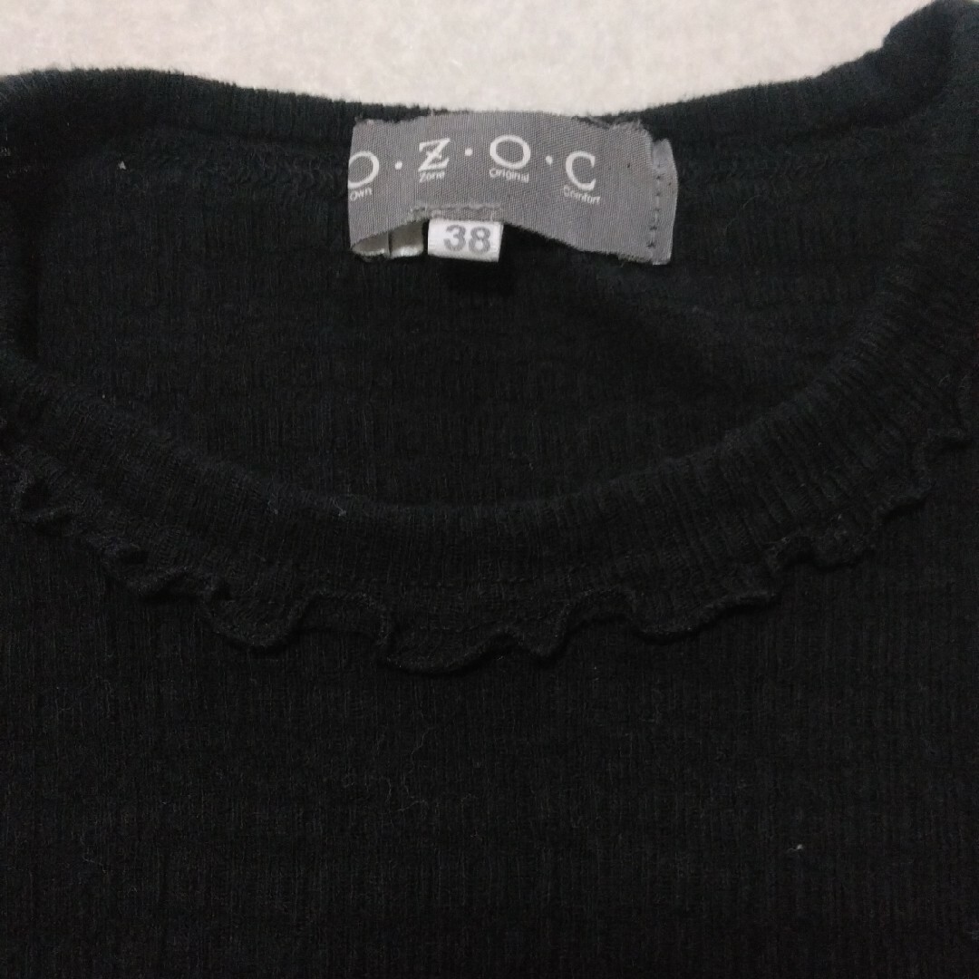 ＯＺＯＣ　38　半袖　黒 レディースのトップス(カットソー(半袖/袖なし))の商品写真