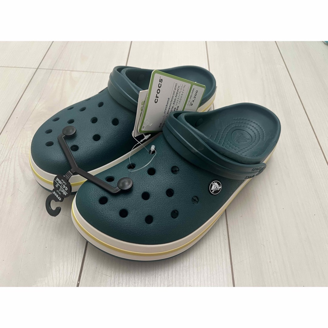 crocs(クロックス)の【ももゆな様専用♪】　　28cm crocs クロックバンド グリーン系 メンズの靴/シューズ(サンダル)の商品写真