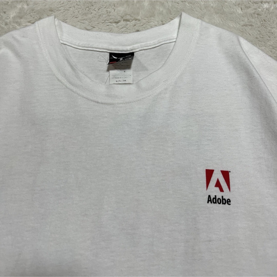 Hanes(ヘインズ)の【企業T】 Hanes 両面プリント Tシャツ Adobe メンズ L メンズのトップス(Tシャツ/カットソー(半袖/袖なし))の商品写真