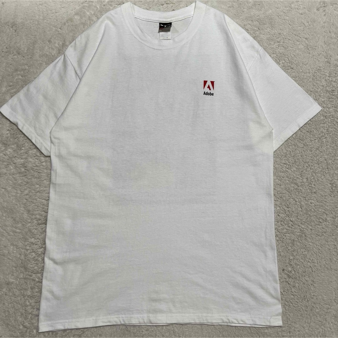 Hanes(ヘインズ)の【企業T】 Hanes 両面プリント Tシャツ Adobe メンズ L メンズのトップス(Tシャツ/カットソー(半袖/袖なし))の商品写真