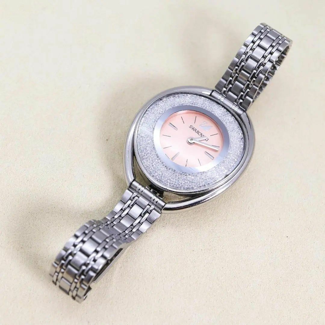SWAROVSKI(スワロフスキー)の◆稼働  SWAROVSKI 腕時計 クリスタルライン サーモンピンク h レディースのファッション小物(腕時計)の商品写真