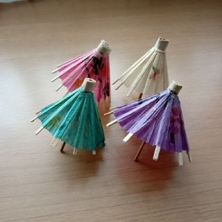 和傘　番傘　ミニチュア　ハンドメイド　昭和レトロ　手作り(ミニチュア)